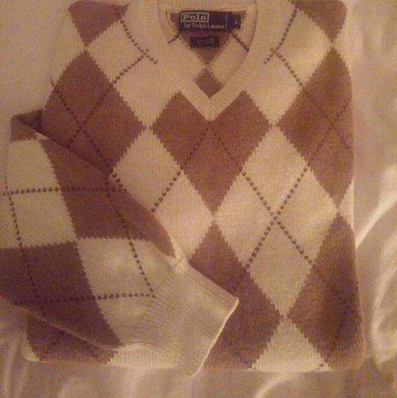 Mens Polo V-neck sweater - Picture 3 of 3